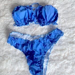 SHEIN Blue Tie Dye Bikini